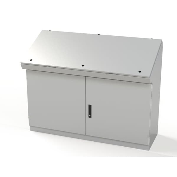 1/4 Turn Latch, 3 Point Latch with Keyed Handle Electrical Enclosures, 46-1/4 in H, 18-1/2 in D